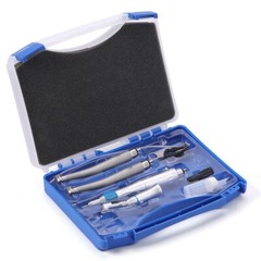 Dental High & Low Speed Handpiece Air Turbine kit Push Button Air Motor 4 Holes