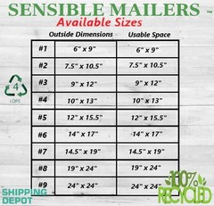 Sensible Mailers – 50 Pack of 19×24” Fully Recycled Poly Mailers Grey – Shipp…