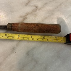 Vintage 7-1/4″ Machinists Triangular Hollow Scraper In USED Condition SEE PICS