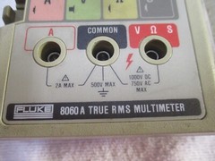 Fluke 8060A 4.5 Digit True RMS Multimeter With Leads Manual Works Fine Used