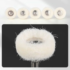 Rueda de cepillo de pulido dental RA 2.35mm cabello blanco de cabra/fieltro/algo