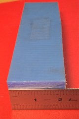 Nylon 6/6 Block 7.45″H, 2.21″W, 1.525″ Thick, 1 Lb, 1.3 oz. Blue Bar Stock