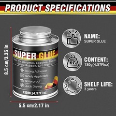 Super Glue, Super Glue All Purpose with Built-in Brush Applicator, 130ml Quic…