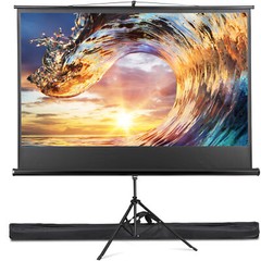 Projector Screen with Stand 84inch 16:9 4K HD Movie Screen Bar Feet Backyard