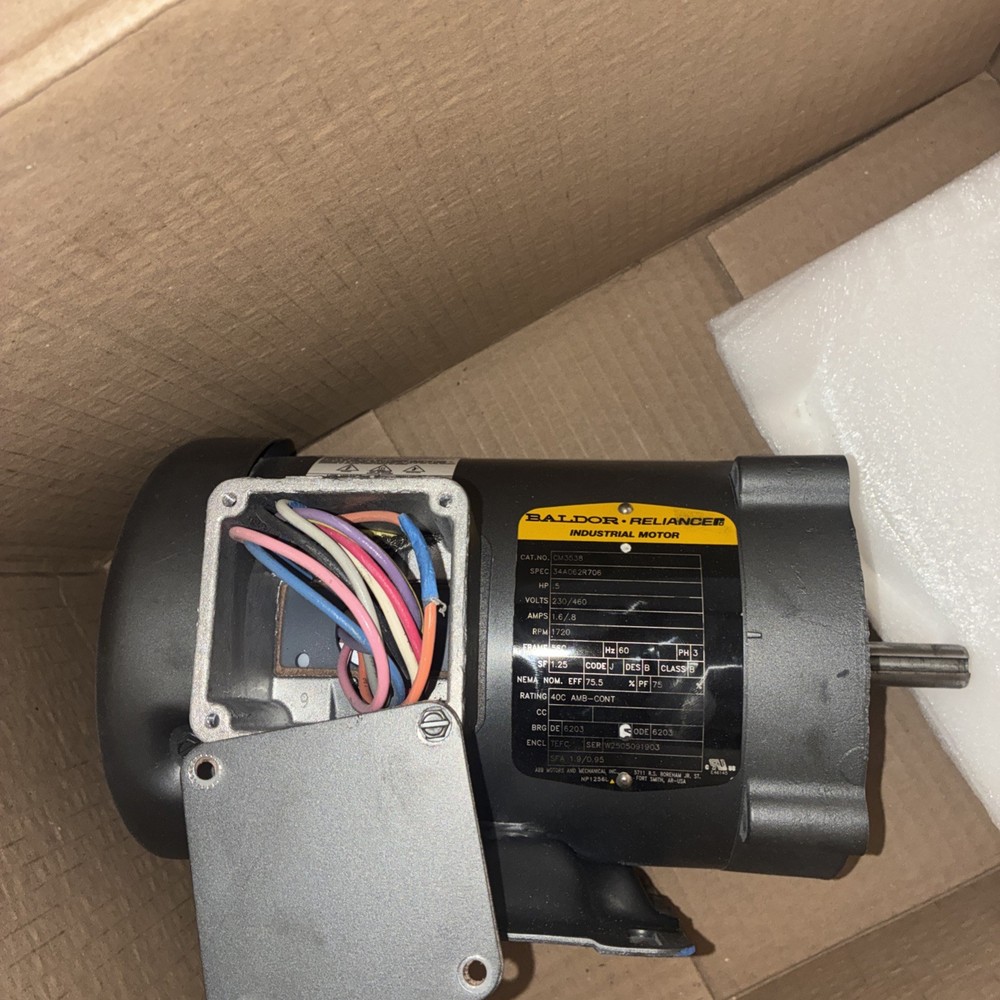 Baldor CM3538 Ac Motor 460v-ac 1720rpm 1/2hp 3ph 56c