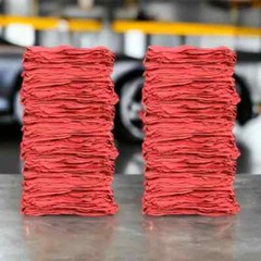 500 Pieces Red Shop Towels Large 15×14 Cleaning Rags, Fast Free Shipping