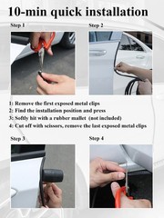 SYOAUTO 13Ft(4M) Door Edge Guard White Car Door Protector Edge Guards Rubber …
