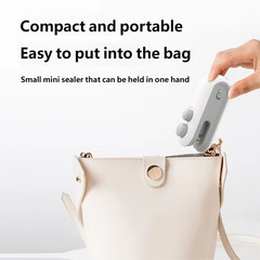 Mini Sealing Machine USB Rechargeable Heat Sealer Storage Bag Plastic Food Seale