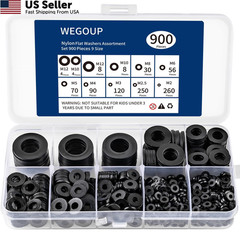 WEGOUP 900-Piece M2, M2.5, M3, M4, M5, M6, M8, M10, M12 millimeters, Black