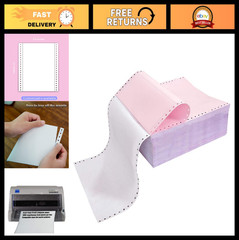 NCR Continuous Feed Computer Paper 9.5×11″ 2-Ply Carbonless 1000 Sheets for Dot