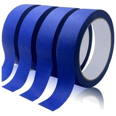 Versatile Blue Adhesive Tape – 4 Rolls, 0.94in x 22yd, Perfect for DIY Projects