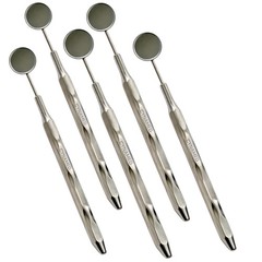 Dental Mouth Mirror with Hollow Handle Silver, Size #5 Lightweight, German Steel