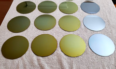 20 Old Historic 1980s 5″ Silicon Conductor Wafers Copper Plated in Original Box
