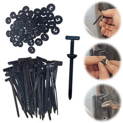 100pcs Nylon Universal Cable Tie Buckle Heavy Duty Self-Locking Free Ship