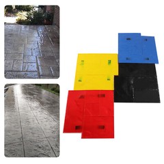 4PCS Concrete Texturing Skin 24×24″ Concrete Stamps Mats Set Concrete Stamping