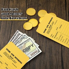 Woanger 1000 Pcs Tithes and Offering Envelopes 6.3 x x 3.5 inches, Yellow