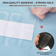 800 Pcs Hang Tabs, Self Adhesive Hang Tags, Clear Plastic Sticky Hanging Tabs, G