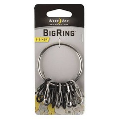 Nite Ize Brg-M1-R3 Key Rack, Black, Large, Silver Texture