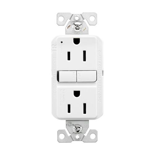 Eaton TRGF15W Slim Tamper-Resistant GFCI Receptacle 15A 125V, White (3-Pack)