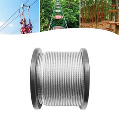 1/4 inch Stainless Steel Cable 200FT T304 7×19 Steel Wire Rope Aircraft Cable