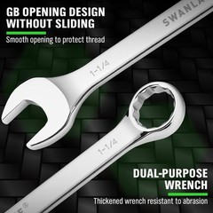 6-Piece All-Purpose Combination Wrench Set, SAE & Standard 15/16” to 1-1/4”…
