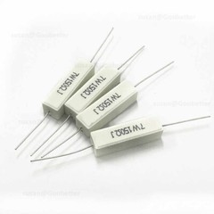 7 Watt Wire wound Cement Resistors Axial 0.05 ohms to 100K ohms 5% J Full range