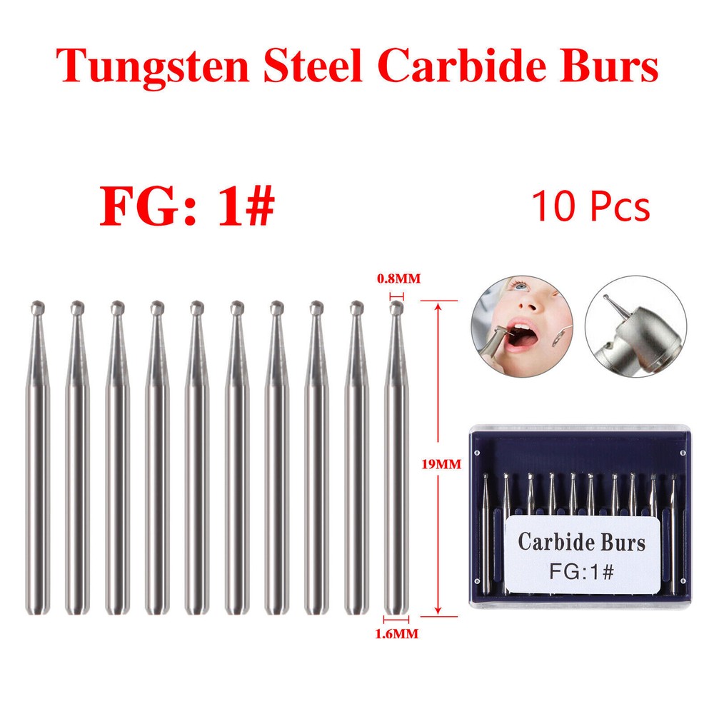 Dental Tungsten Carbide Bur FG Dills Round Type For High Speed Handpiece