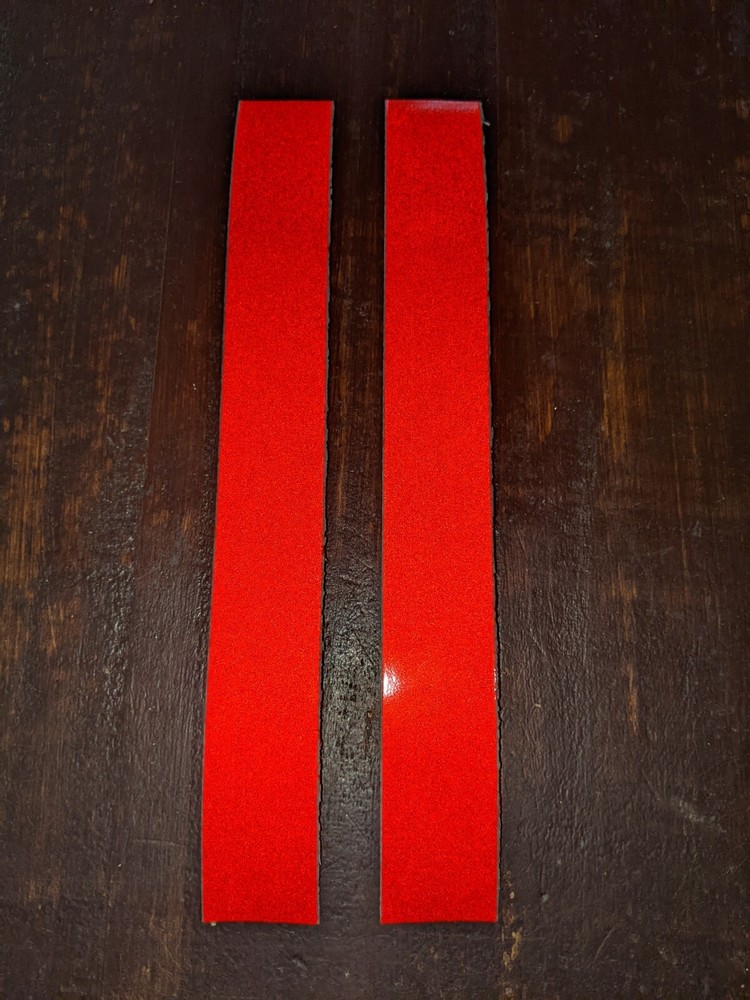 Red Retro Reflective Tape 2 strips 8″ x 1″