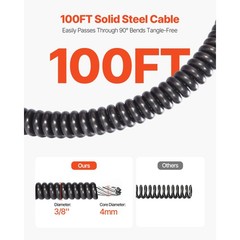 100ft 3/8″ Drain Cleaner Machine Electric Drain Auger Auto Feed W/ Cutters