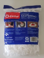 O-Cedar EasyWring Microfiber Round Wet Mop Refill Head, Washable, Red
