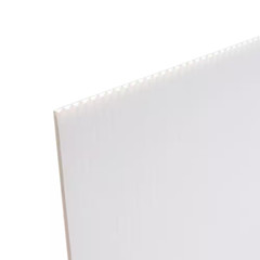 48 In. X 96 In. X 0.157 In. (4Mm) White Corrugated Twinwall Plastic Sheet