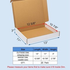 Sturdy 3-Layer White Shipping Boxes – Ideal for Small Business Mailing