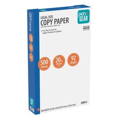Copy Paper 8.5″ x 14″ Legal 92 Bright White 20 lb 1 Ream 500 Sheets Copy Paper