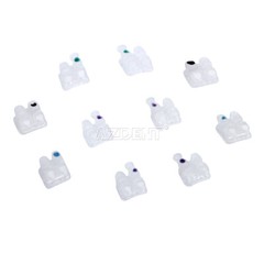 AZDENT Dental Orthodontic Ceramic Brackets Braces Roth/MBT 022 018 3-4-5 Hooks