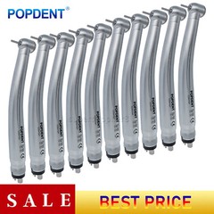 10pcs POPDENT NSK PANA MAX Style Dental High Speed Handpiece Push Button 4 Hole