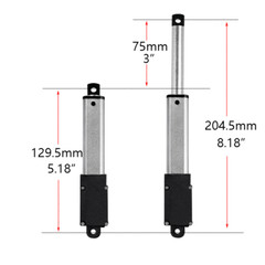 12V Electric Micro Linear Actuator 1.2″ 2″ 3″ 4″ Stroke Fast Speed Up To 6inch/s