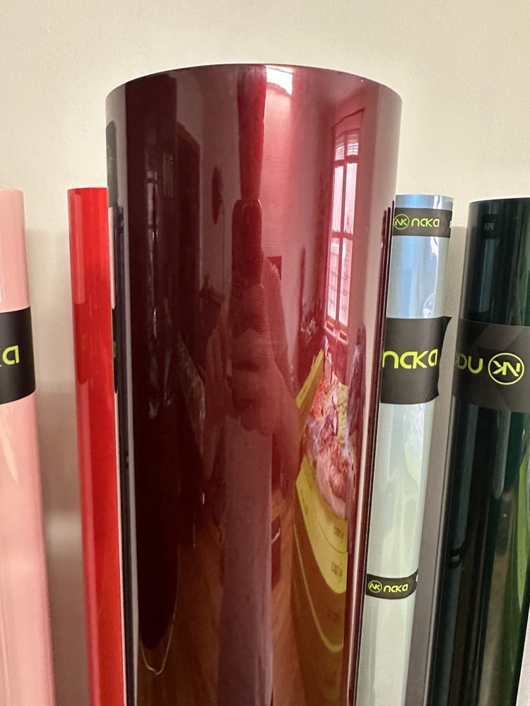 NAKA Gloss Vinyl Film Roll, Liquid Dragon Scale Red Super Gloss Vinyl Wrap