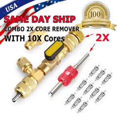 HVAC Tool AC Schrader Valve Core Remover Dual Size 5/16″&1/4″ Port Installer