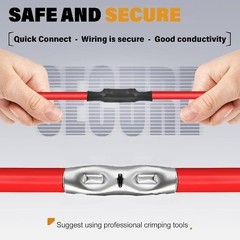 16 14 AWG Non Insulated Butt Connectors Crimps Pure Copper Wi Style: 16-14 AWG