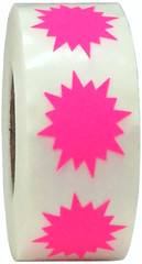 Color Coding Burst Labels Starburst Design | 1″ Inch | 500 Pack | Pick One Color