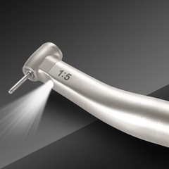 SANDENT 1:5 LED Increasing Contra Angle Handpiece Push Button Fiber Optic Dental