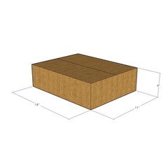 10 14x11x4 1/2 Kraft Brown Corrugated Shipping Boxes 32 ECT Single-Wall New
