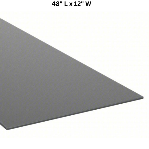 1/16″ Thick ABS Plastic Sheet 48″ L x 12″ W Opaque Black