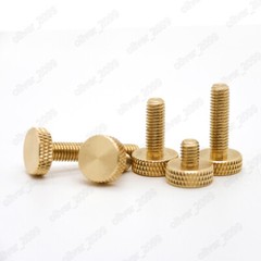M3 M4 M5 M6 Brass Knurled Thumb Screws Round Large Flat Head