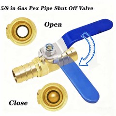 5/8″ Brass Hose Barb Ball Valve Kit – Heater Hose Shut Off Valve for Automotive