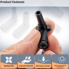 Soft Elbow Vacuum Tubing Connector Kit 1/8″ Compatible with Vacuum Line, Include