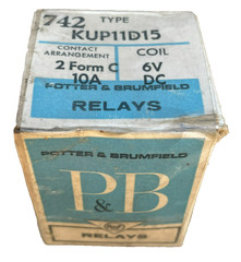 P & B Relays 742 Type KUP11D15, 6V DC / 10A, Made in USA