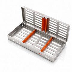 NEW GERMAN DENTAL AUTOCLAVE STERILIZATION CASSETTE RACK BOX FOR 7 INSTRUMENT-OR
