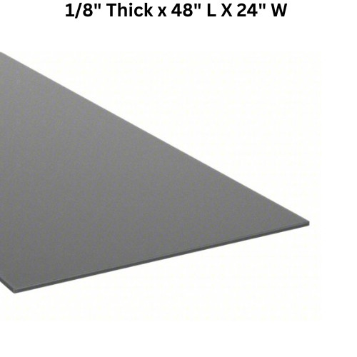 Black Plastic Sheet High Density Polyethylene 1/8″ Thick x 48″ L X 24″ W HDPE