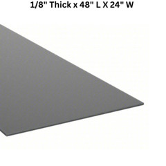 Black Plastic Sheet High Density Polyethylene 1/8″ Thick x 48″ L X 24″ W HDPE